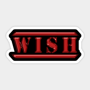 Wish Red Sticker